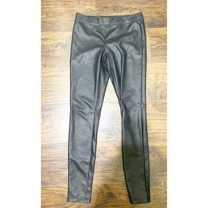 Express Vegan Faux Leather Leggings Black